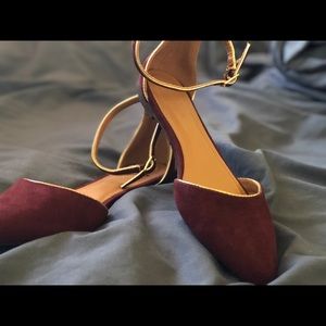 Charlotte Russe Burgundy Closed-toe Sandal